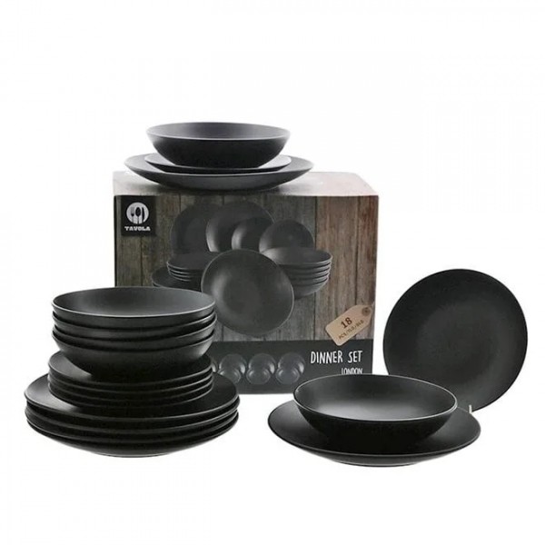 

Набор посуды Flora BLACK 18 предметов 45194