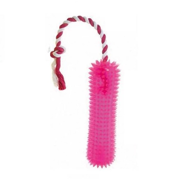 

Игрушка для собак палка на веревке из латекса, не тонет Karlie Flamingo Good4Fun Playstick+Rope 20 см, розовый