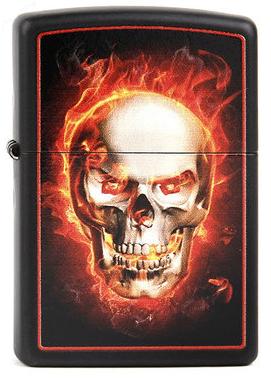 

Зажигалка Zippo 218 BURNING SKULL
