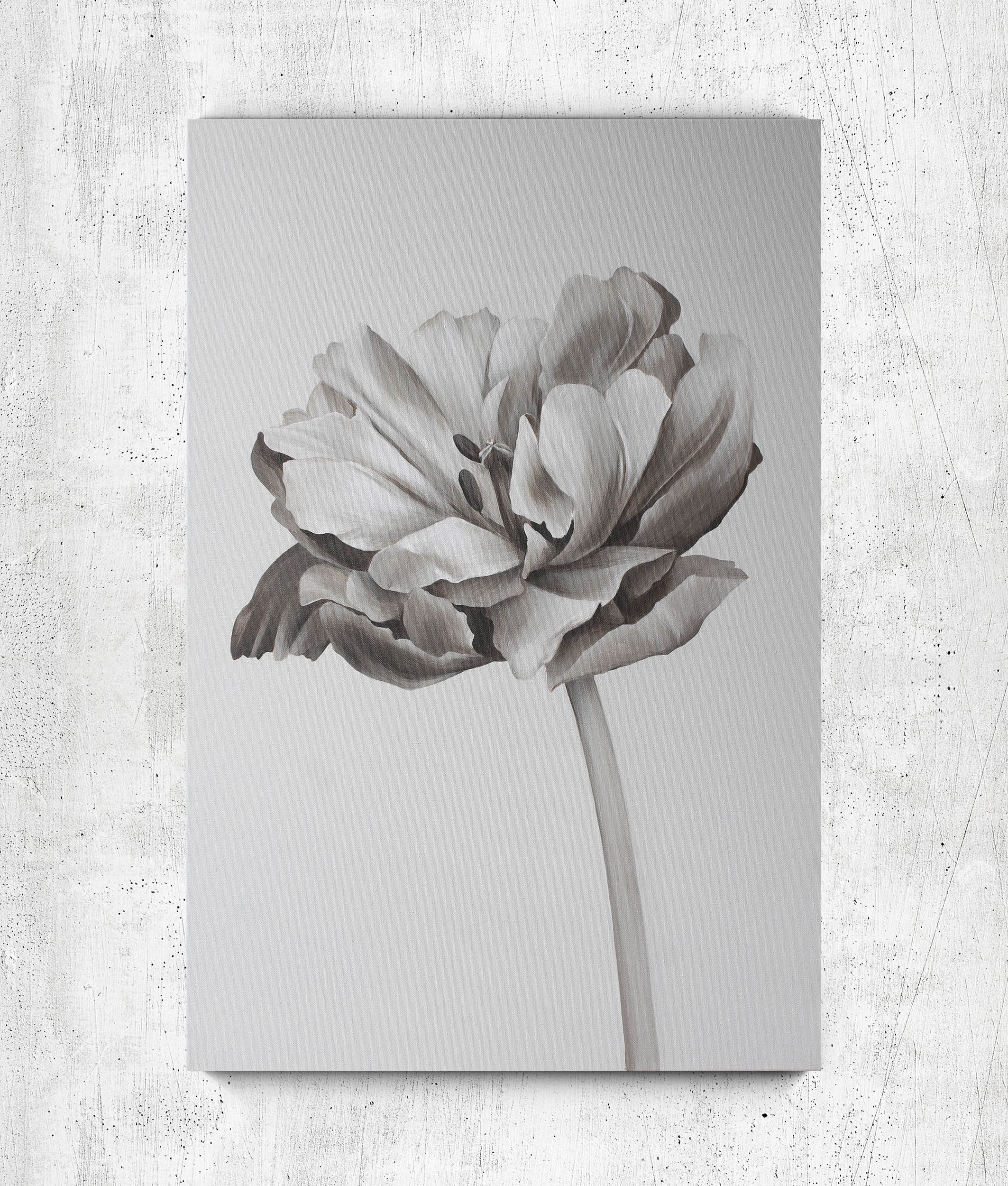 

Картина цветы акриловыми красками на холсте Mati Tulip Ручной работы 90х130 см (AA-217-F 90-130)