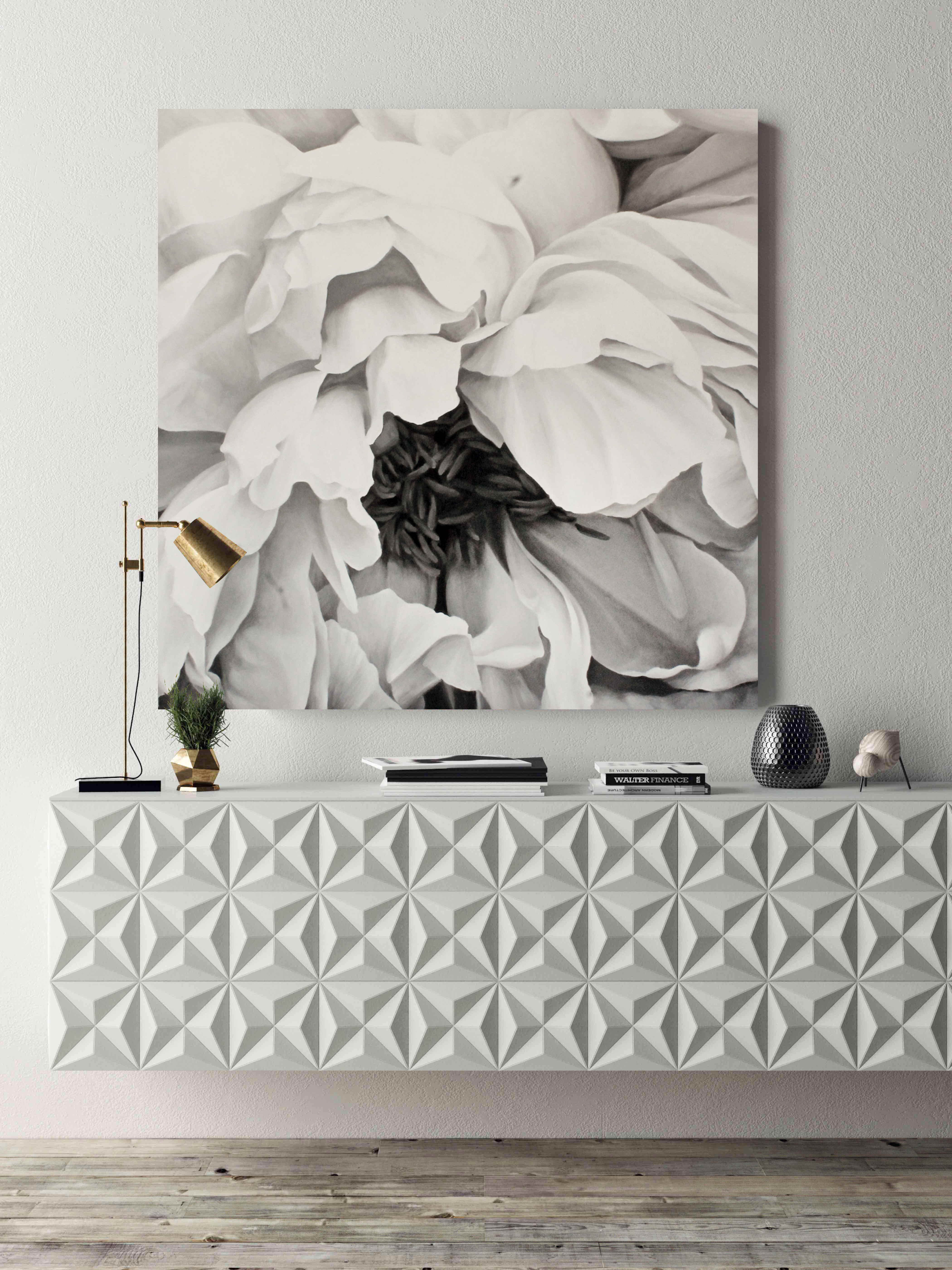 

Картина цветы пионы масляными красками на холсте Mati Blossomed peony Ручной работы 70х70 см (AO-250 70-70)