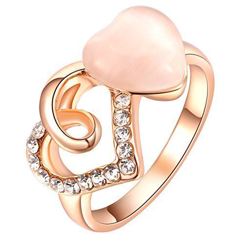 

Кольцо ROZI RG-37300B с декором в виде сердец с кристаллами (Размер 7,5 (наш 17,7))