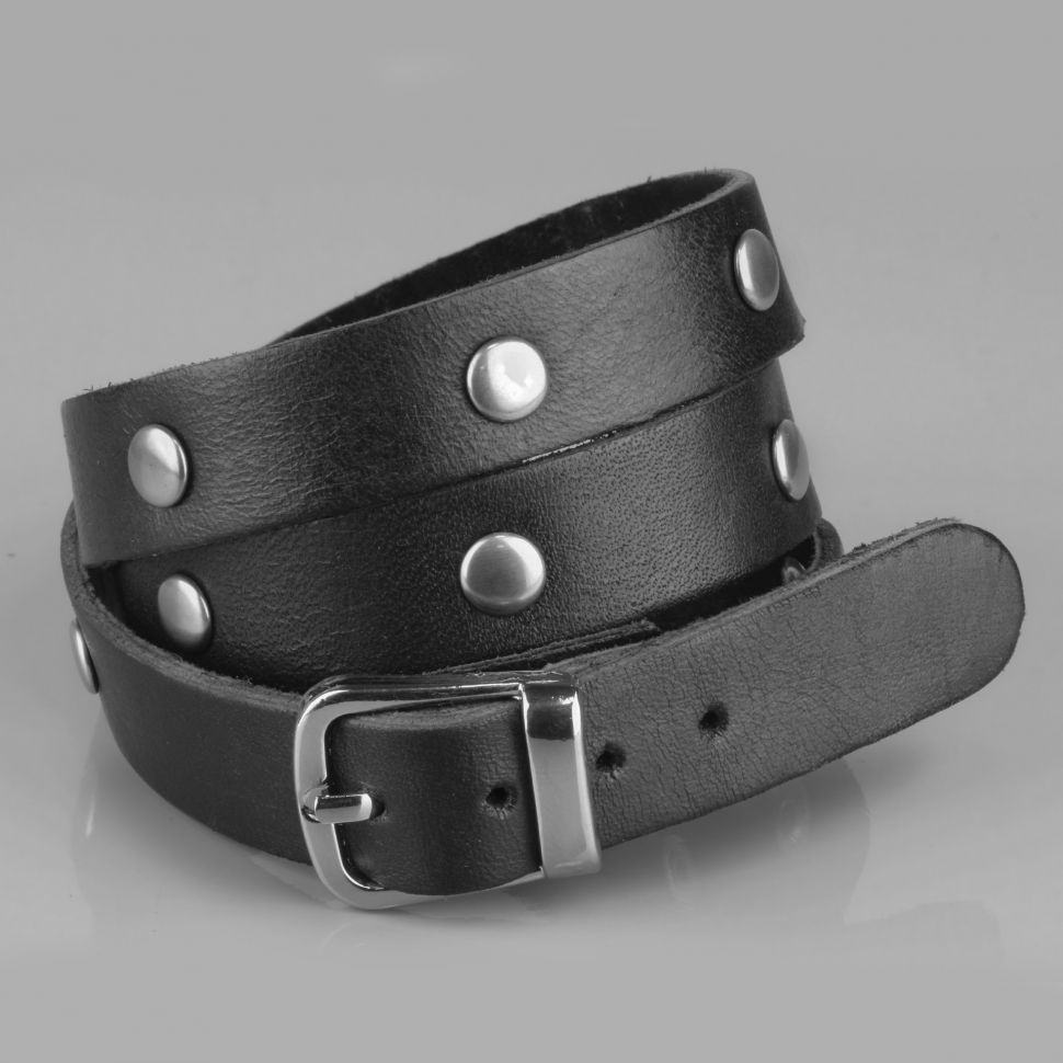 

Кожаный браслет-намотка Scappa A-107 черный и коричневый (Черный)