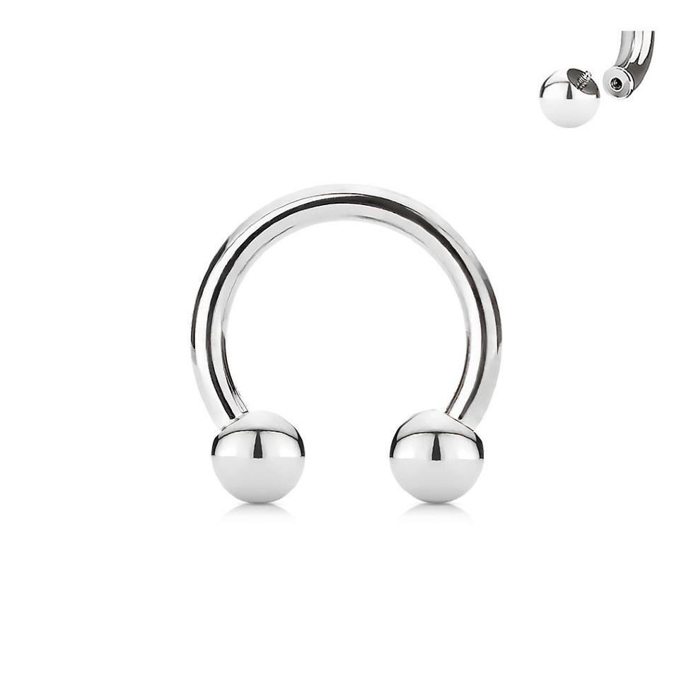 

Циркуляр (подкова) из стали PiercedFish HSI для септума, уха, серьга хард для тоннелей, для брови, губ, пупка, сосков, пирсинга смайл (11 мм, 1.2 мм, 4 мм)