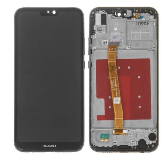 

Дисплей (экран) для Huawei P20 Lite Dual Sim (ANE-L21) + тачскрин, черный, с передней панелью high copy