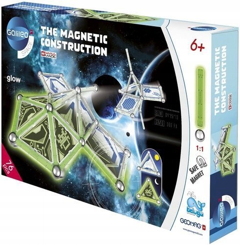 

Магнитный конструктор Geomag Glow 76 деталей
