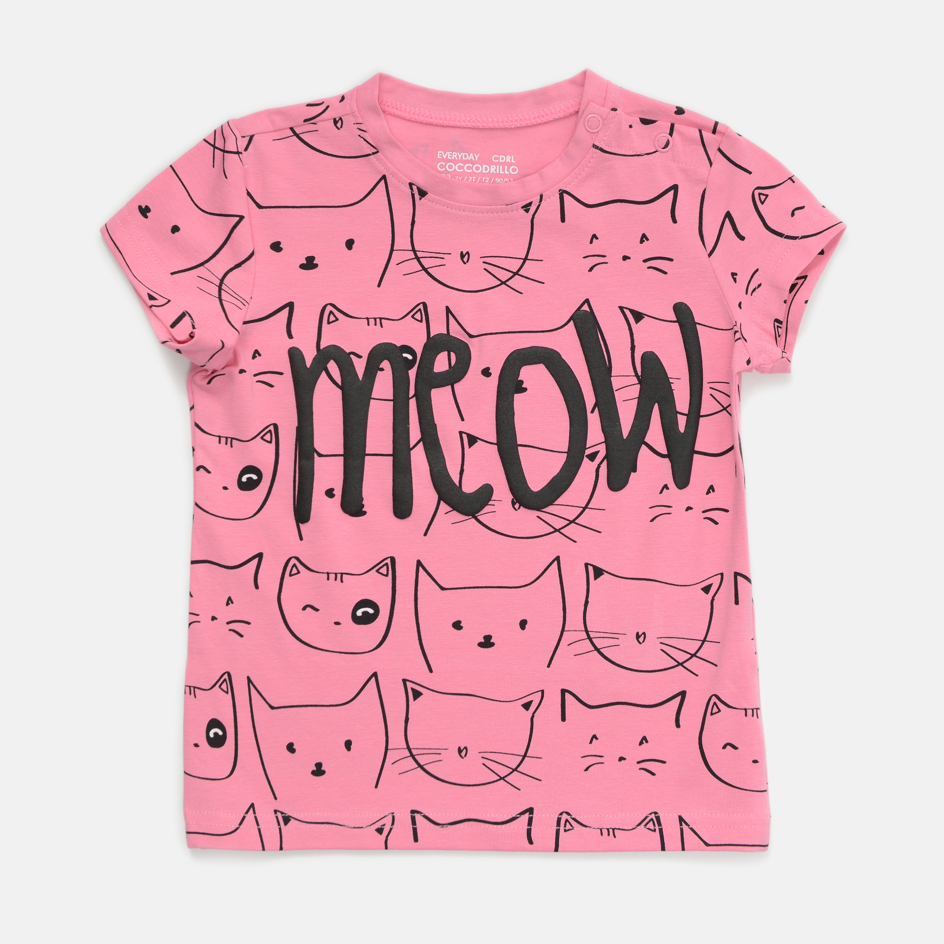 

Футболка Coccodrillo Everyday Kitten WC1143202EKI-007 128 см Розовая
