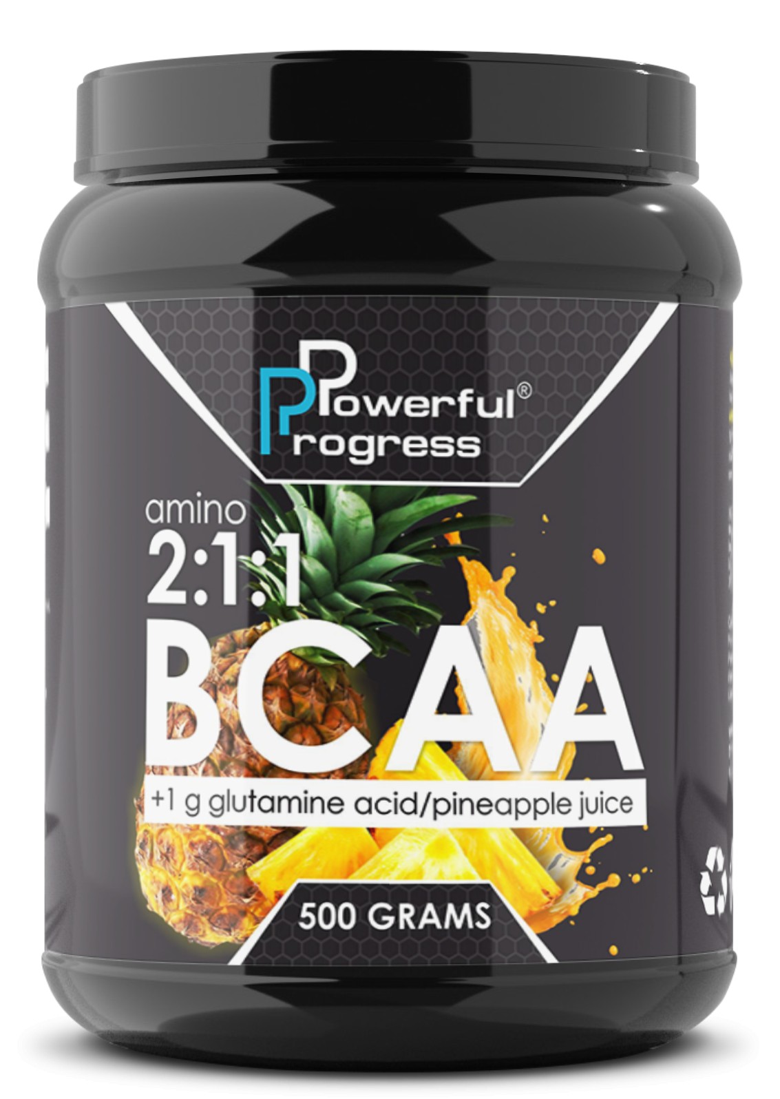 

Аминокислота Амино Бцаа + Глютамин Powerful Progress Amino ВСАА + Glutamine 2:1:1 500 г Ананас