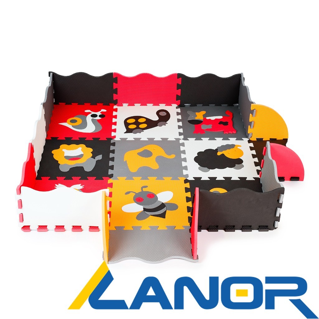 

Набор Мягкий пол коврик-пазл Lanor Весёлый зоопарк 1220*1220*10 мм