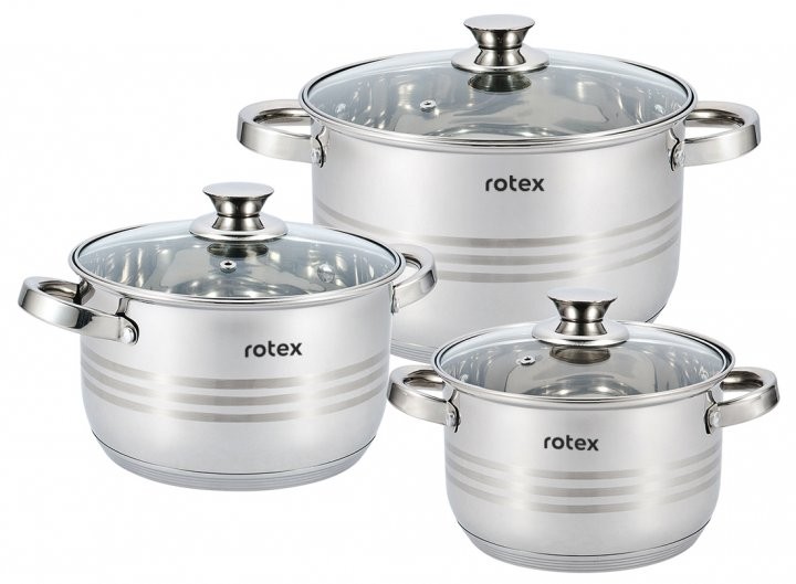 

Набор кастрюль из нержавеющей стали Rotex Lamezia 6 предметов (RC305-6L)