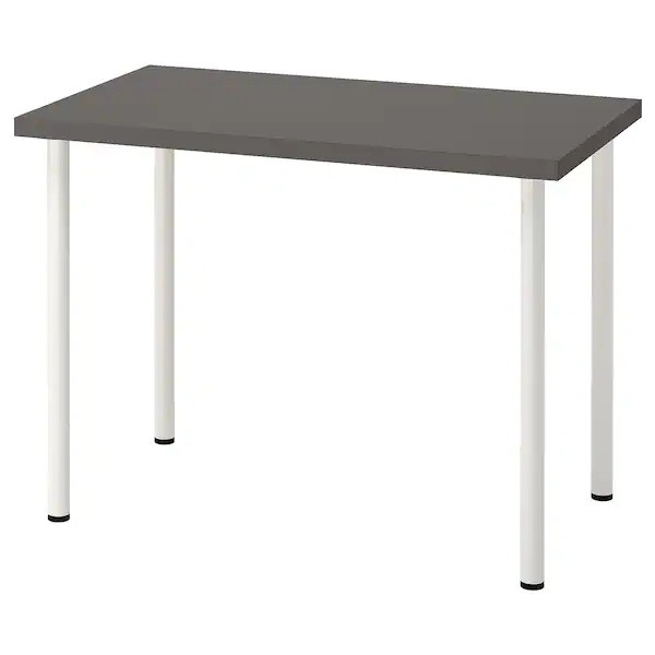 

Письменный стол IKEA LINNMON ADILS 100x60 см Темно-серый/Белый (494.160.88)