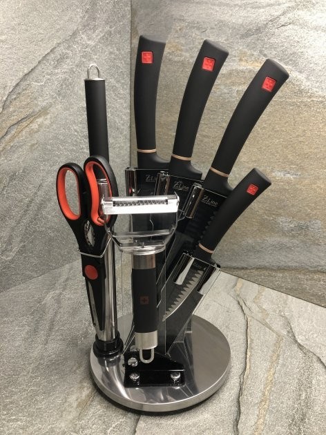 

Набор профессиональных кухонных ножей German Family GF-S02 из нержавеющей стали c подставкой 8 предметов