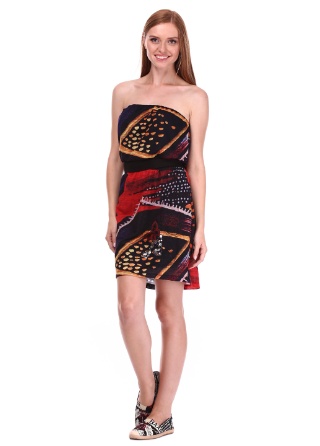 

Сукня 31V2004 Desigual, 31V2004, Чорно-червоний, L