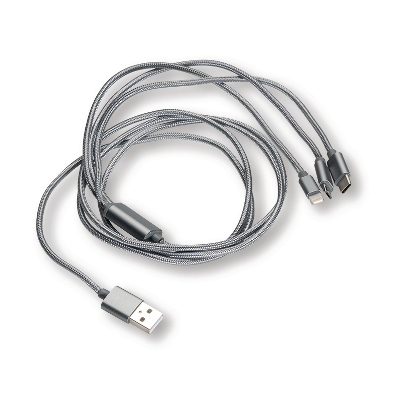 

Зярядный кабель 3 в 1 MicroUSB | Lightning | USB Type-C Berner