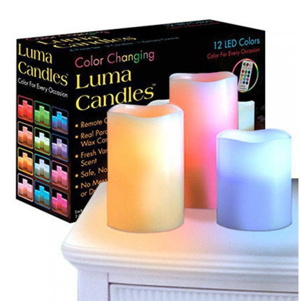 

Ночник Luma Candles Color Набор 3 свечи с пультом