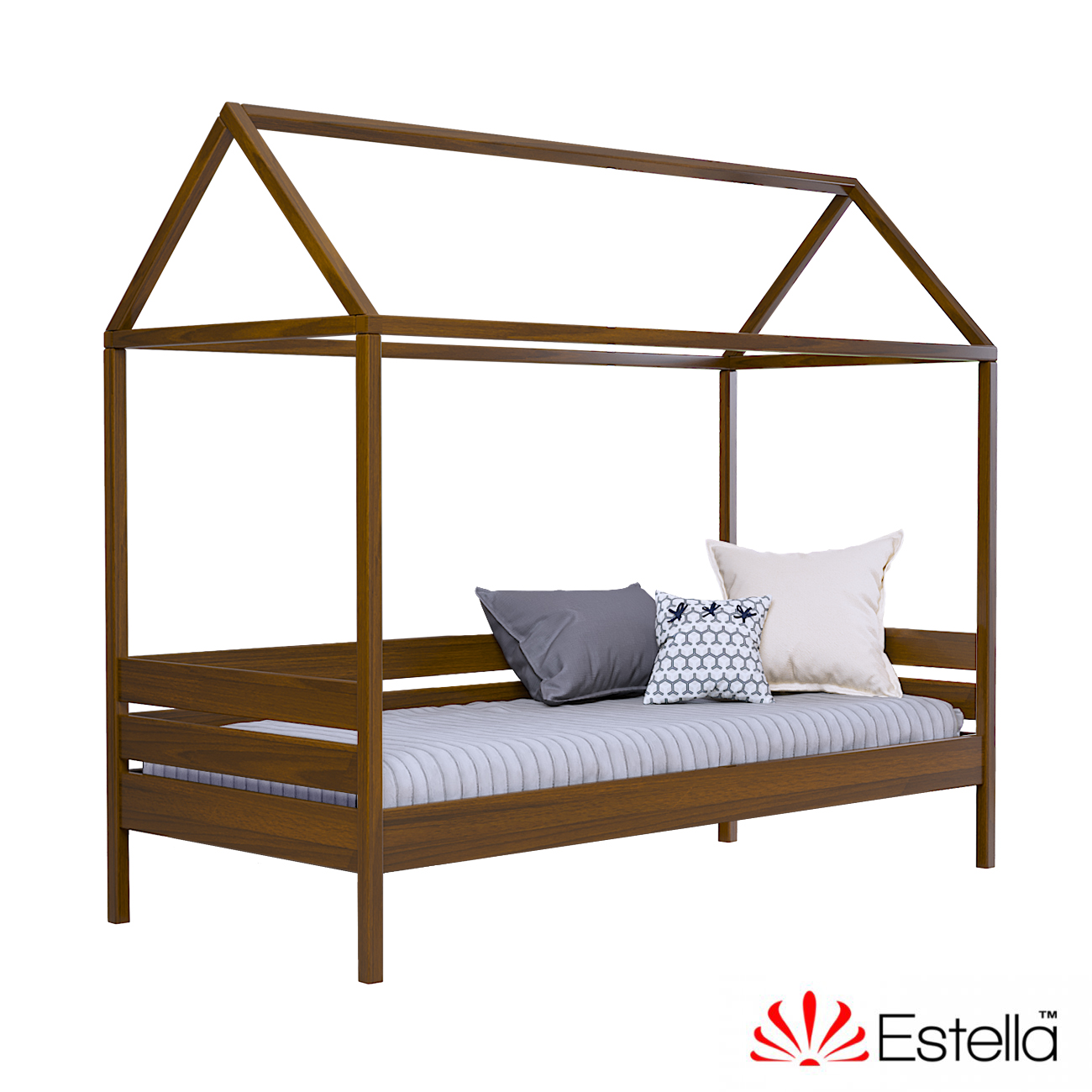 

Кровать детская Амми без ящиков Estella 80х190 103 - светлый орех Масив Л4