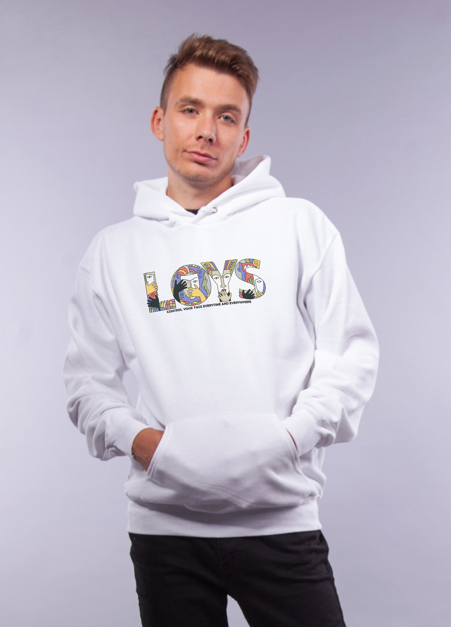 

Толстовка белая LOYS "Art face" XXL