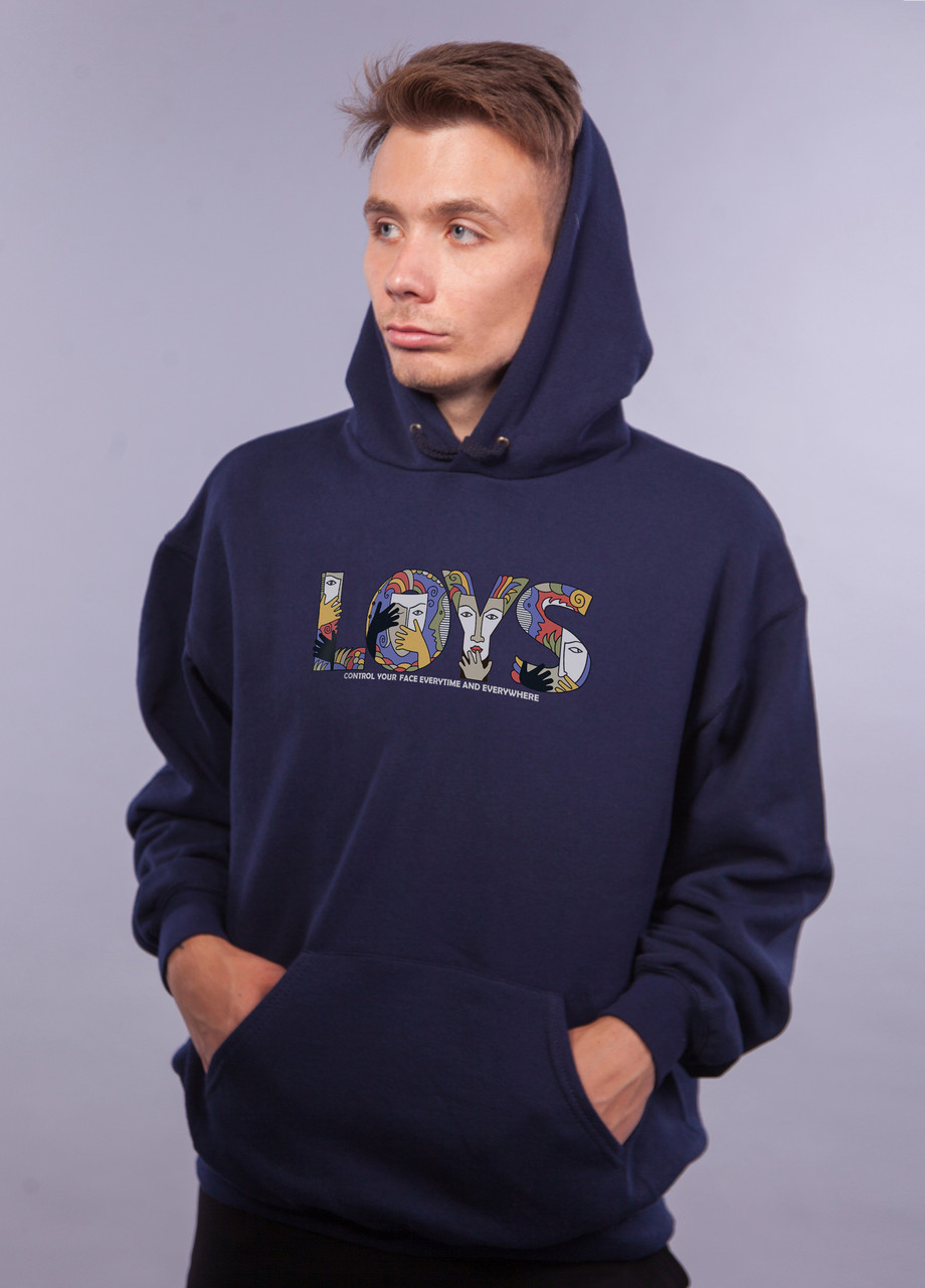 

Толстовка тёмно синяя LOYS "Art face" XXL