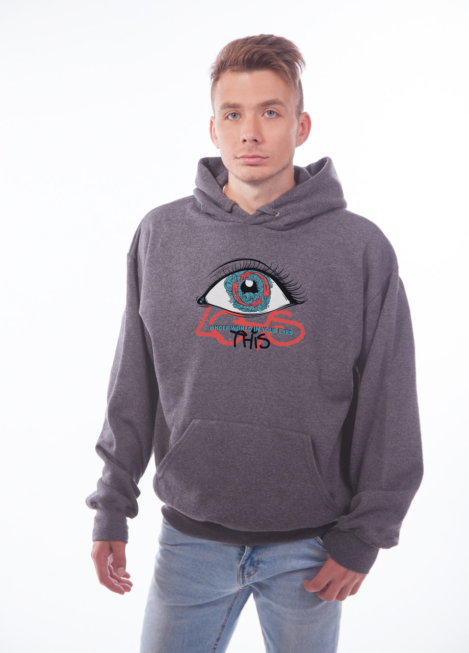 

Толстовка тёмно серая LOYS "In Your Eyes" XXL