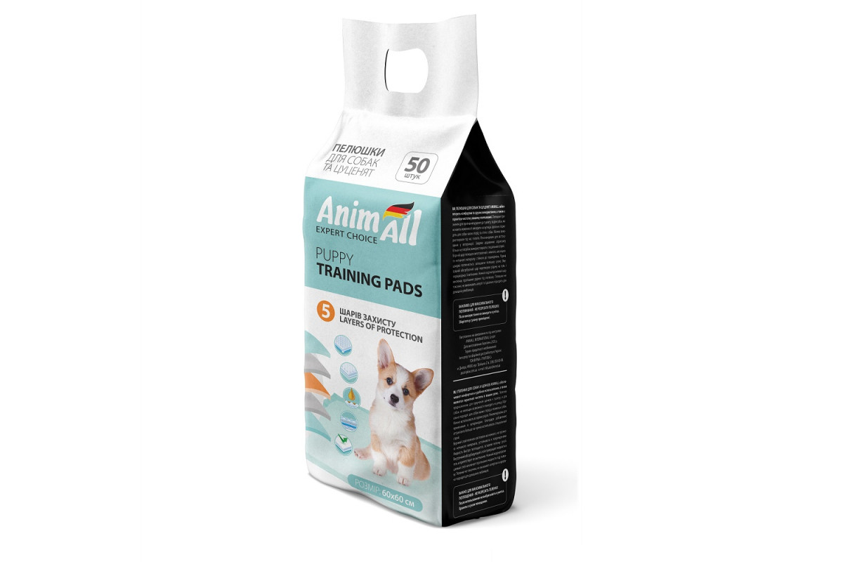 

Пеленки AnimAll Puppy Training Pads для собак и щенков 60 х 60 см 50 штук