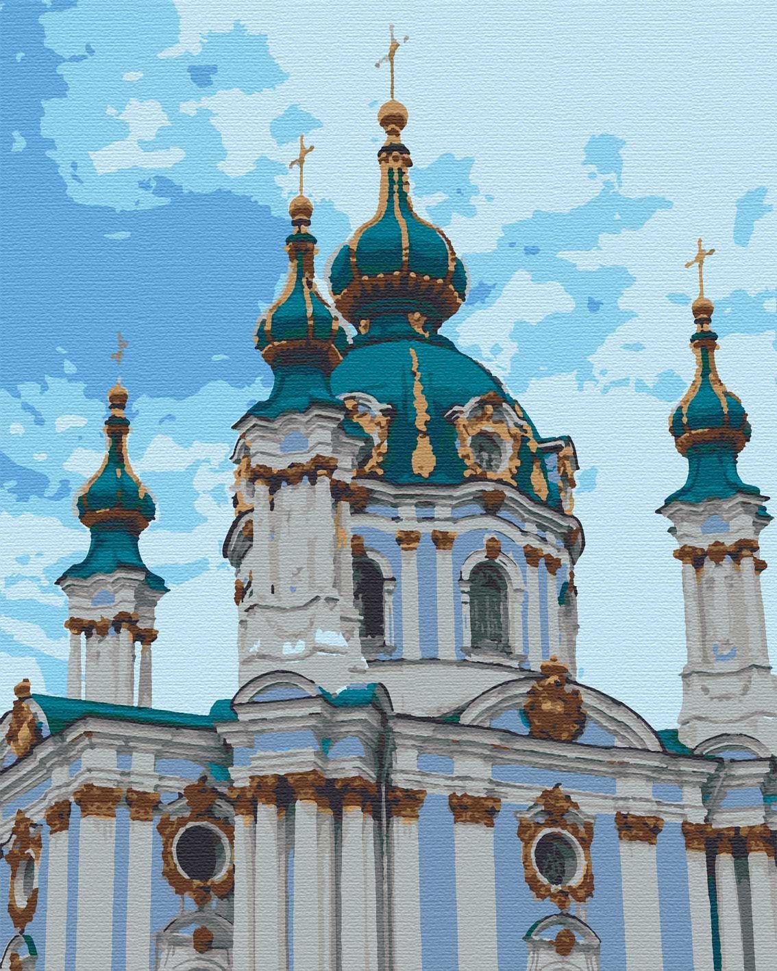 

Картины по номерам церковь 40х50 Андреевская Церковь