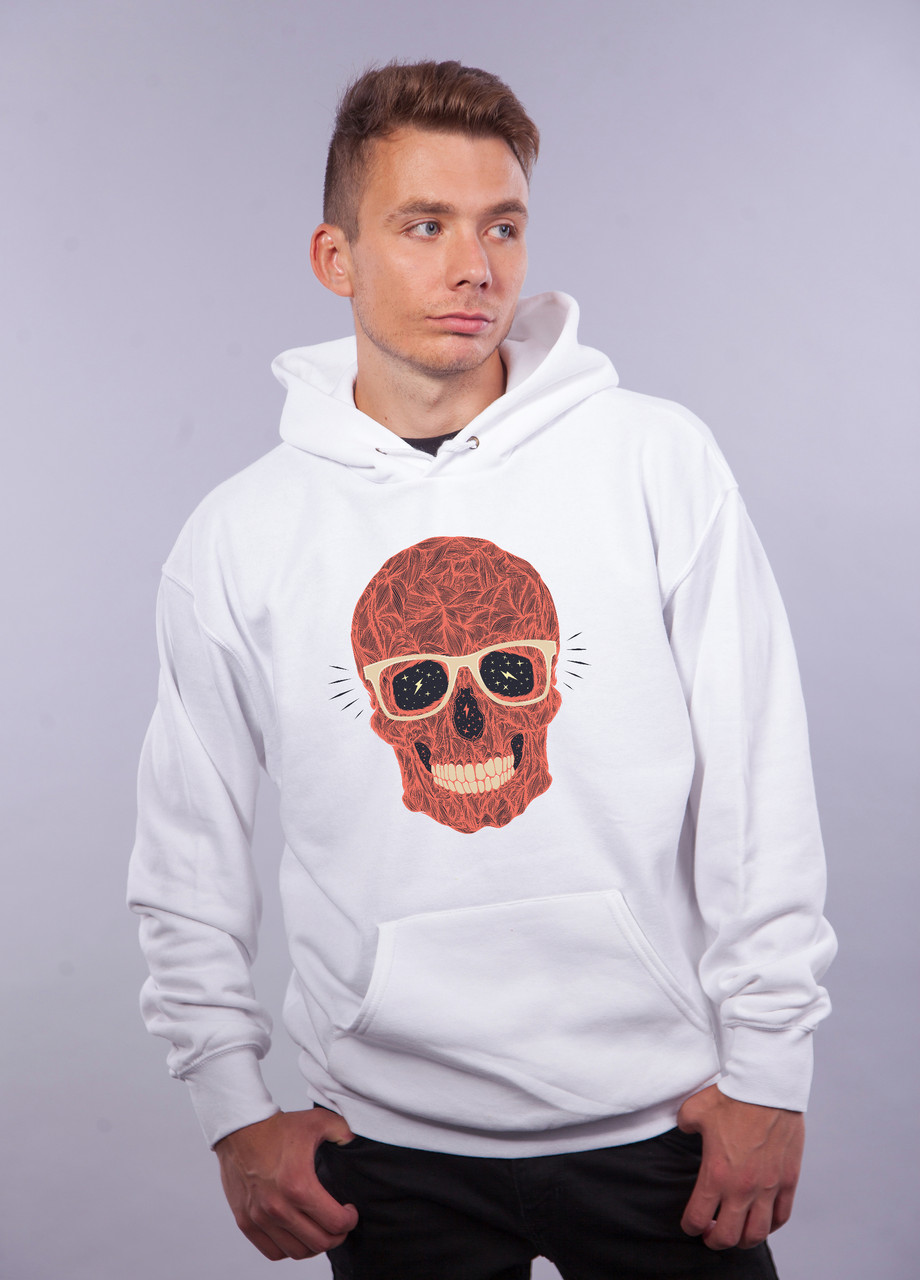 

Толстовка белая LOYS "Skull Smile" XXL