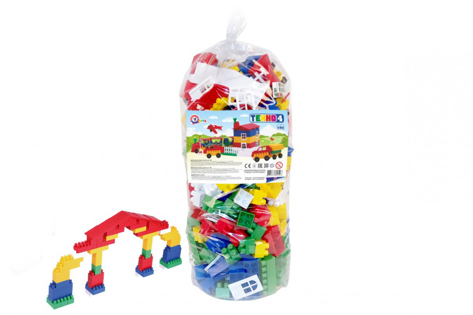 

Детский конструктор с крупными деталями №4 190 эл ТехноК 0526TXK