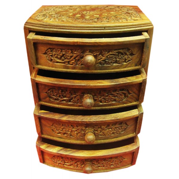 

Шкатулка розовое дерево 4 отделения (26х20,5х15 см) Homade