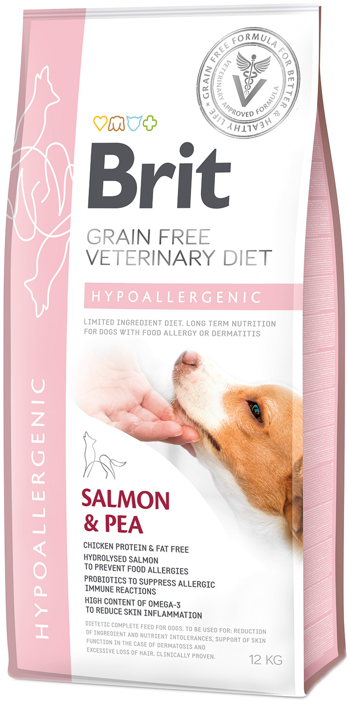 

Сухой корм для всех возрастов Brit VetDiets при пищевой аллергии с лососем горохом и гречихой 12 кг