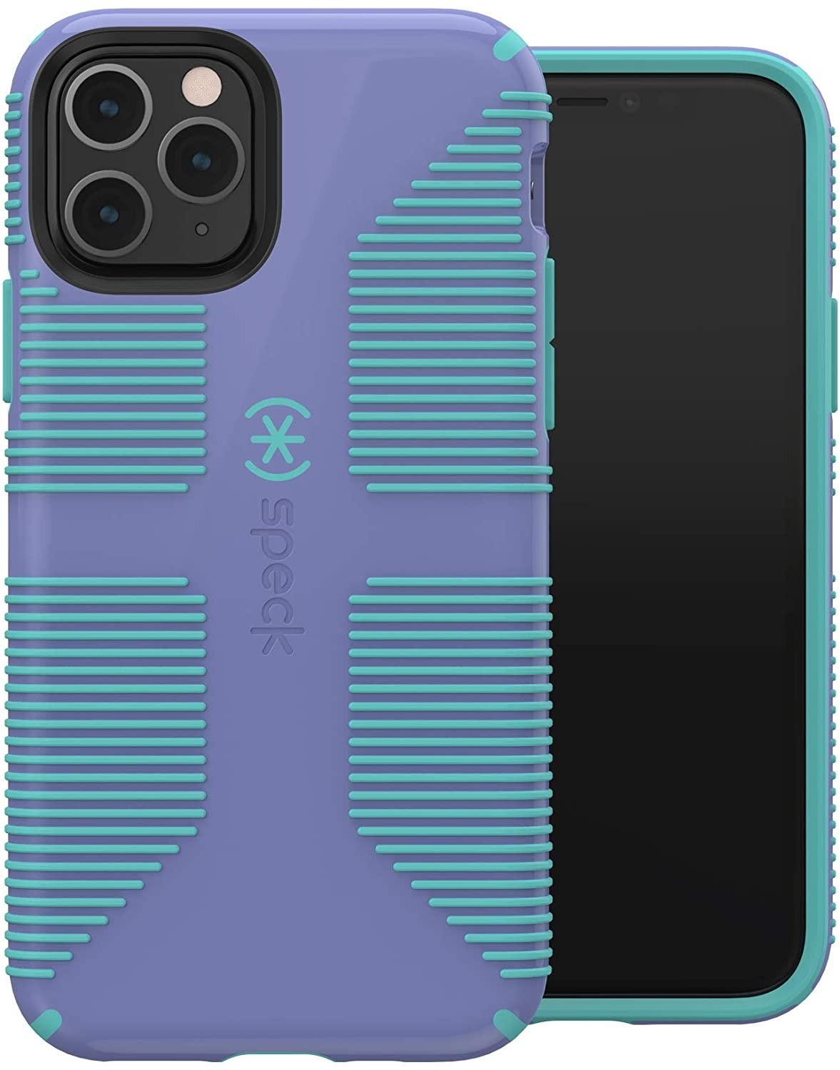 

Противоударный защитный чехол бампер Speck Products CandyShell Grip iPhone 11 Pro Wisteria Purple/Mykonos Blue