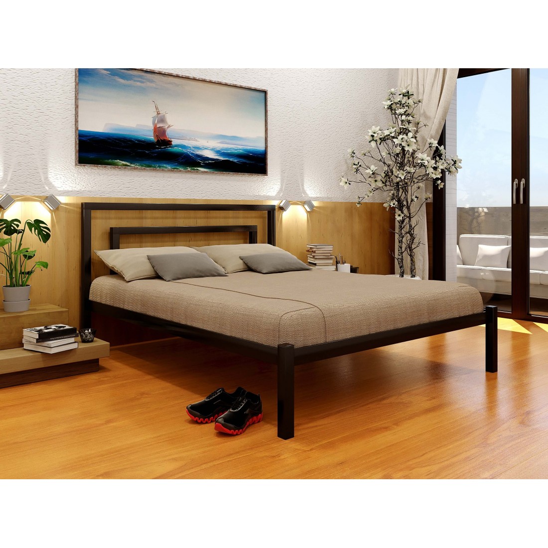 

Кровать Brio-1 Метакам 140х190 см. Черный