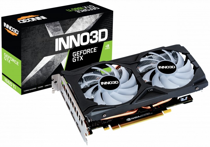 

Видеокарта Inno3D, GeForce GTX 1660 Ti, TWIN X2, 6Gb GDDR6, 192-bit, HDMI/3xDP, 1770/12000 MHz, 8-pin (N166T2-06D6-1710VA15)