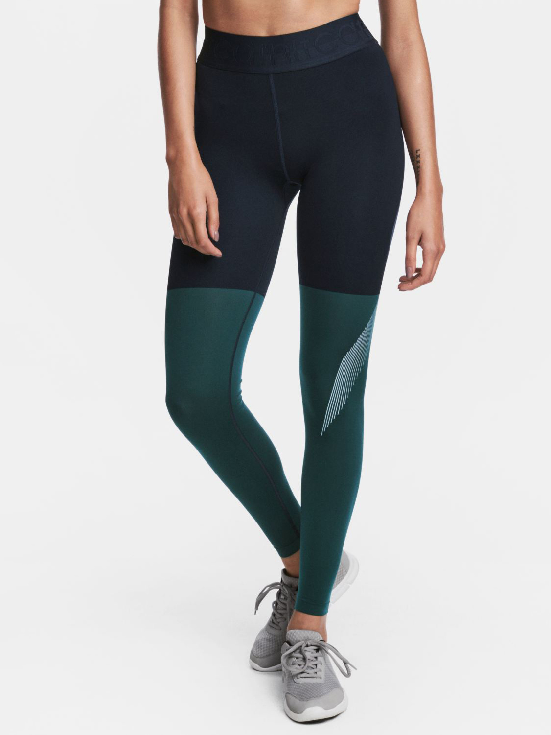 

Спортивные леггинсы H&M 2404-5076746 S Зеленые с синим