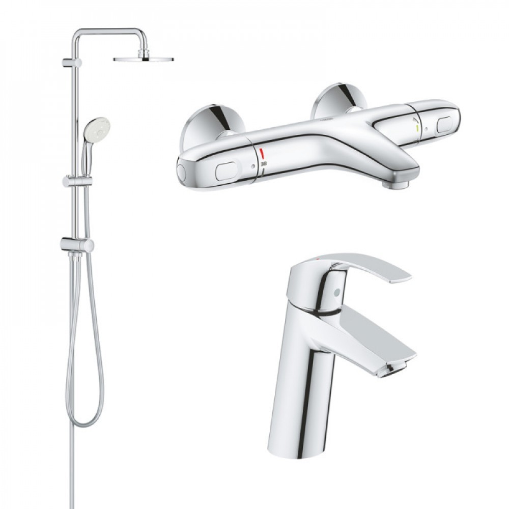 

Grohe Набор смесителей для ванной комнаты с термостатом (34102TS)