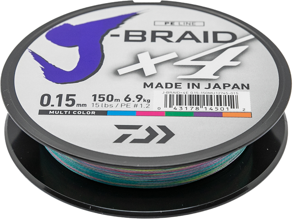 

Шнур Daiwa J-Braid X4E 0.15 мм 150 м Multi Color (12745-015)