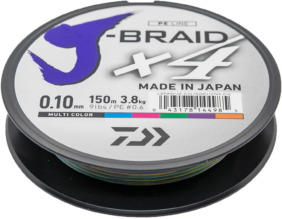 

Шнур Daiwa J-Braid X4E 0.10 мм 150 м Multi Color (12745-010)