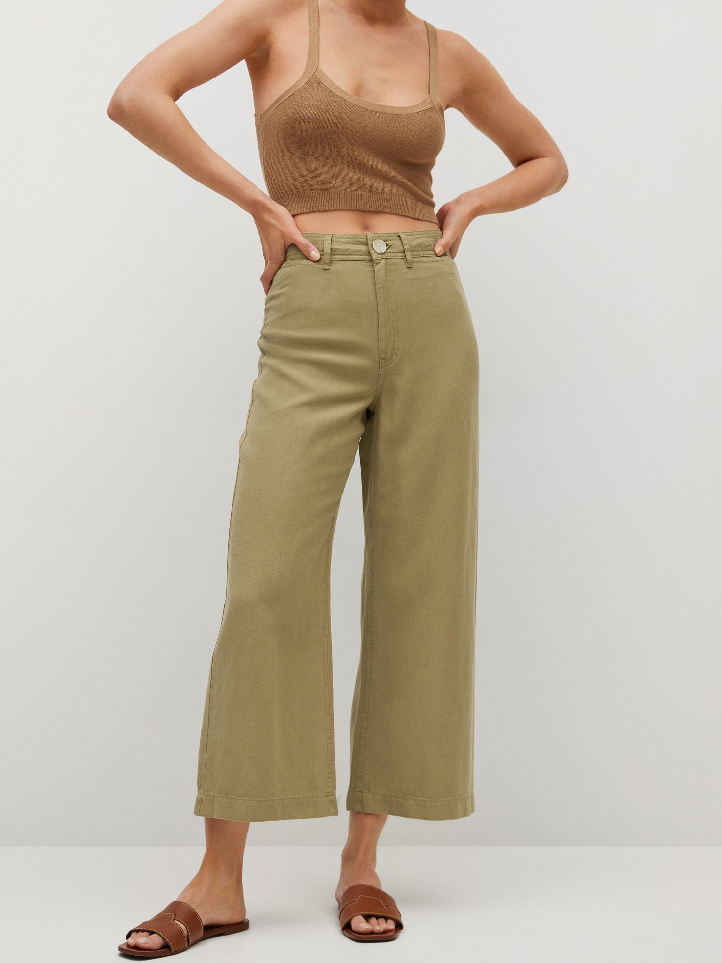 

Брюки Mango 87098630-37 34 Хаки