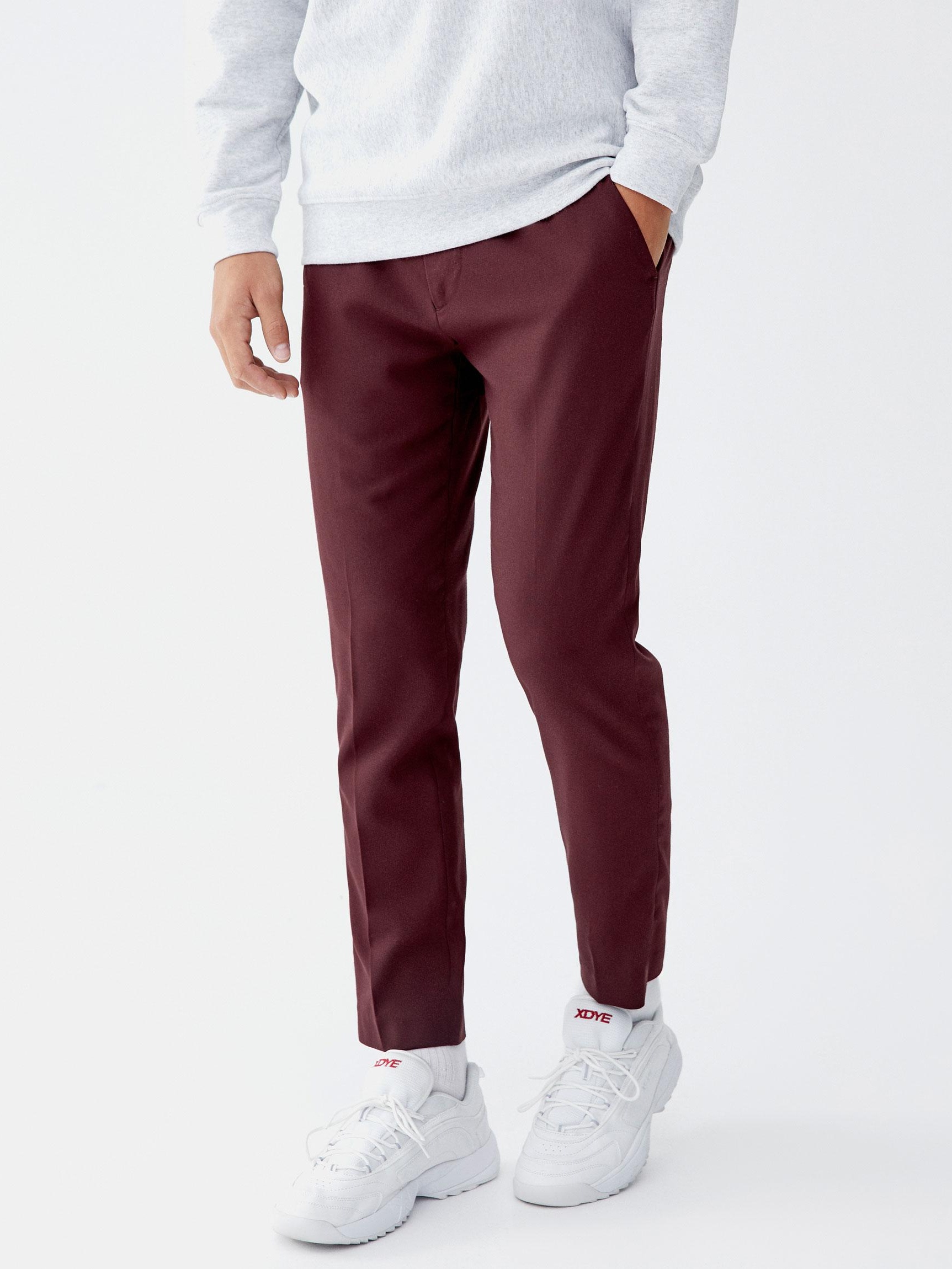 

Брюки Pull & Bear 9680/711/681-ACXK 42/32 Темно-бордовые