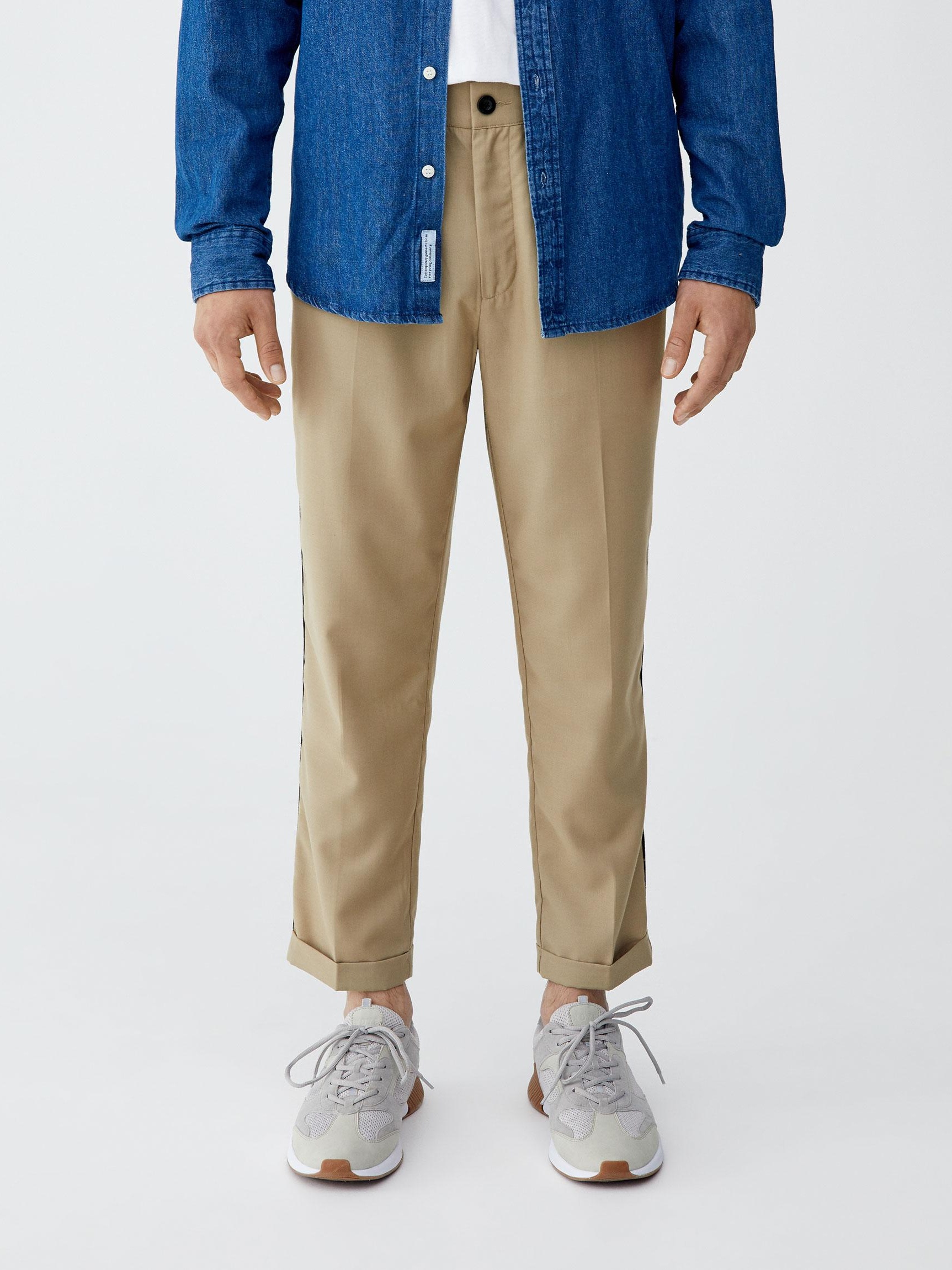 

Брюки Pull & Bear 9680/500/707-ABAO M Бежевые-коричневые