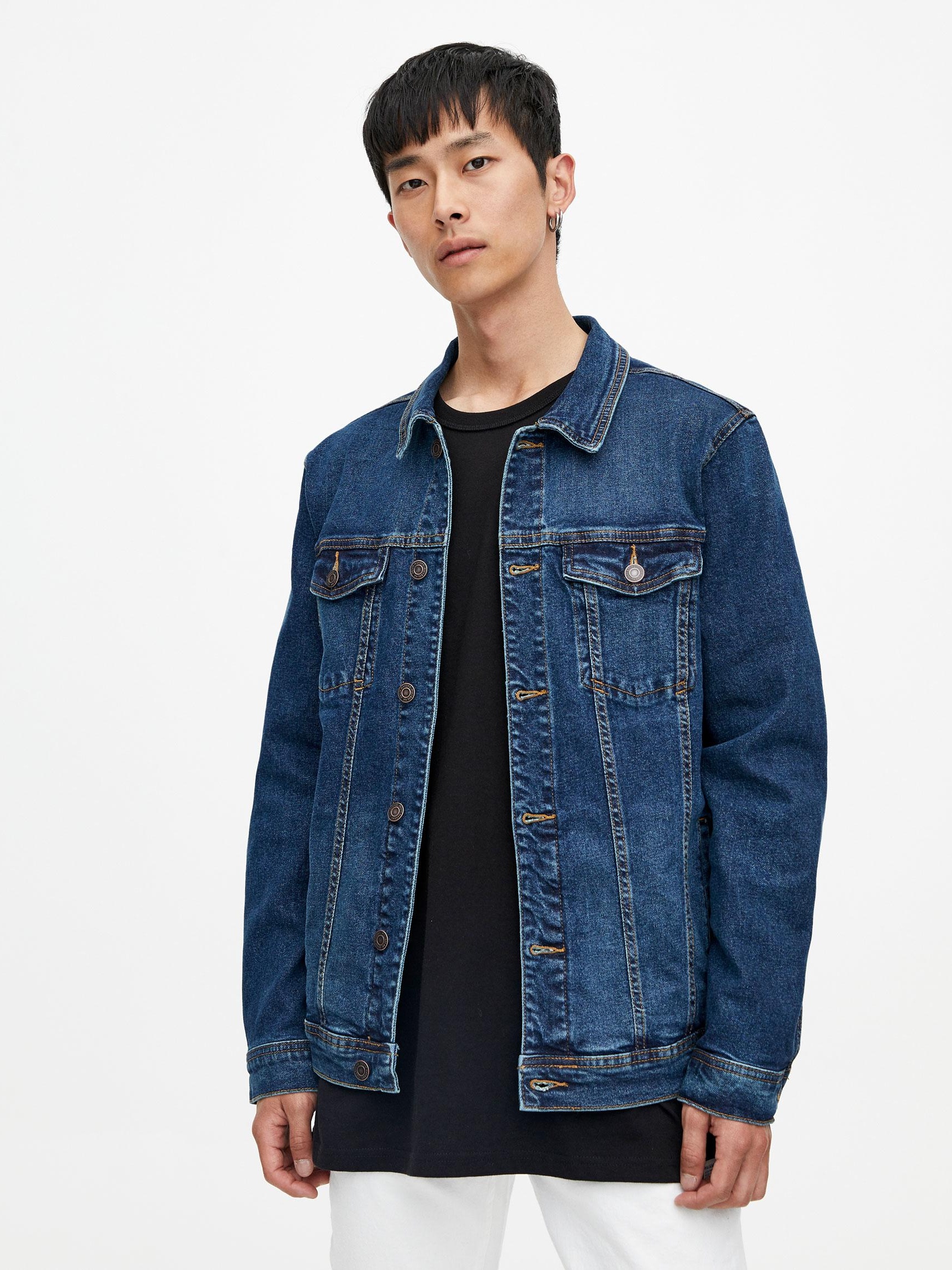 

Джинсовая куртка Pull & Bear 5710/552/407-AAQJ S Темно-синяя