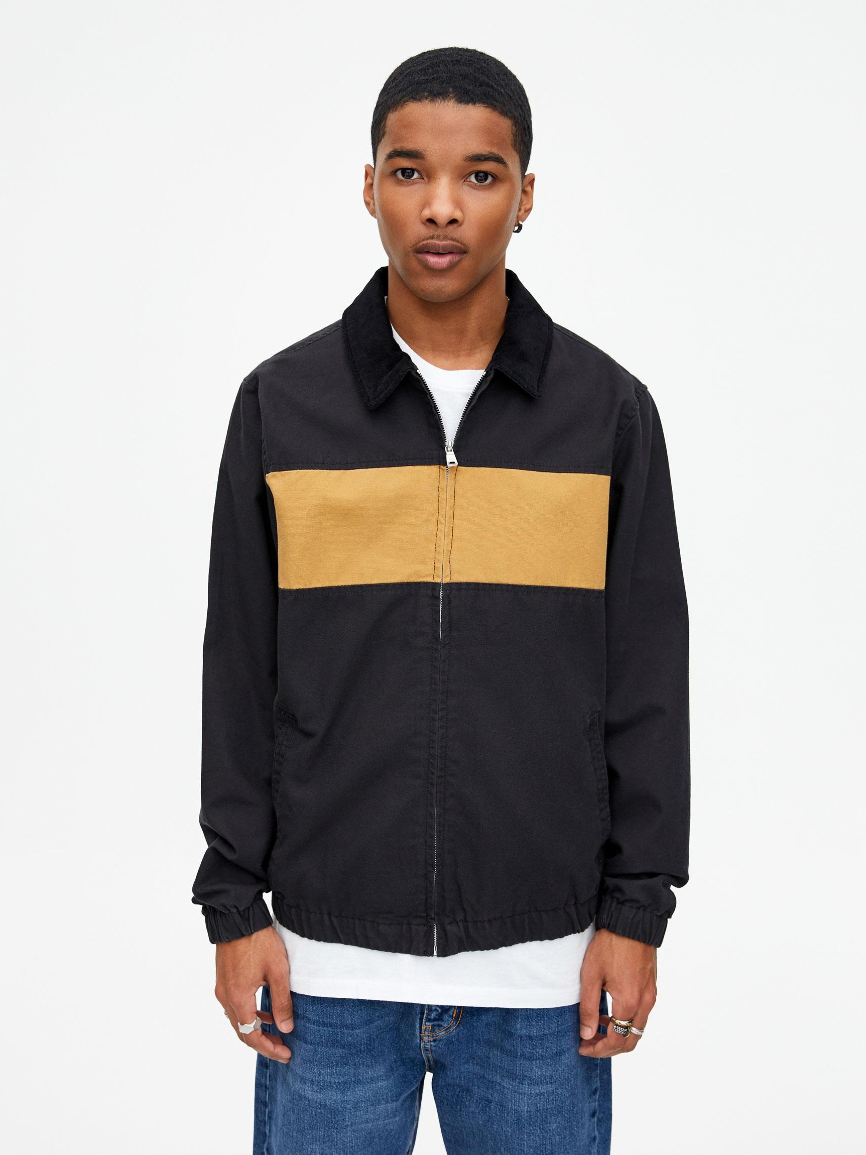 

Ветровка Pull & Bear 5710/518/800-AAXN S Черная-бежевая