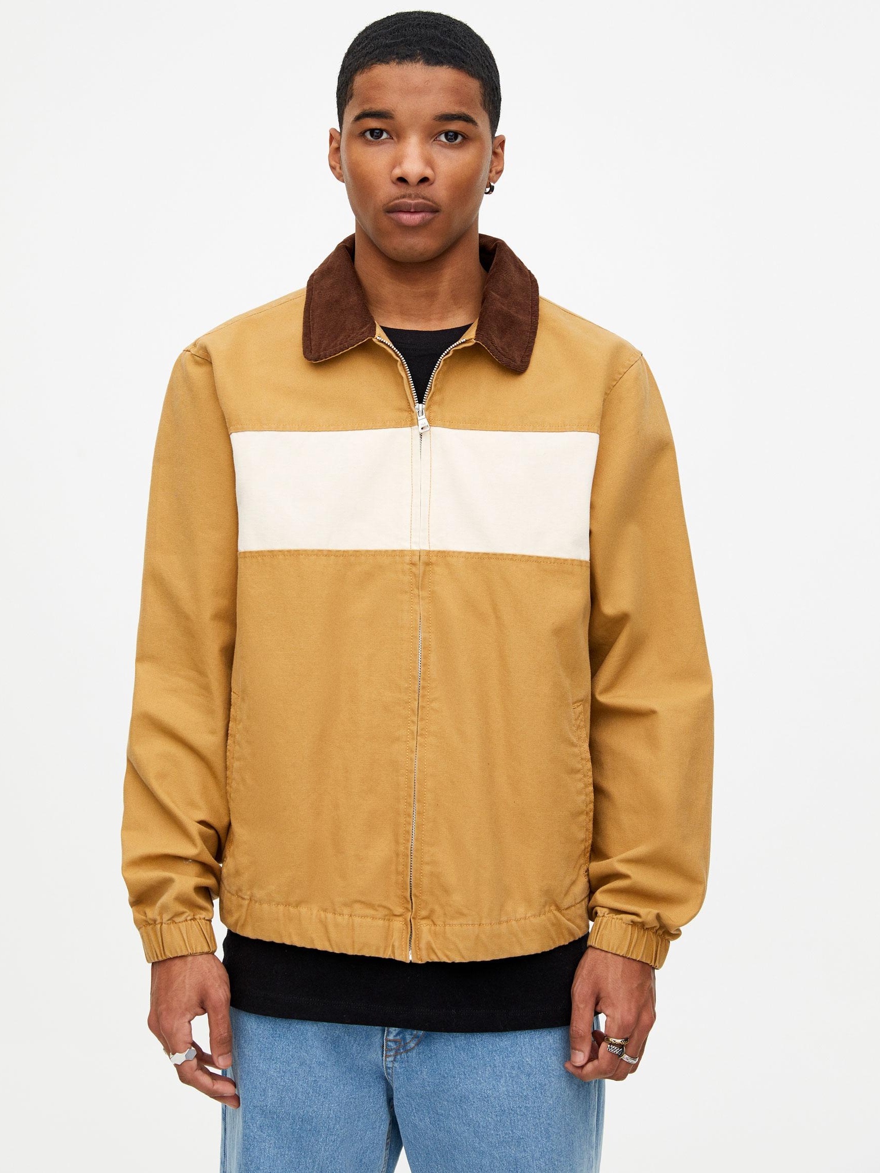 

Ветровка Pull & Bear 5710/518/707-ABLV S Бежевая-белая