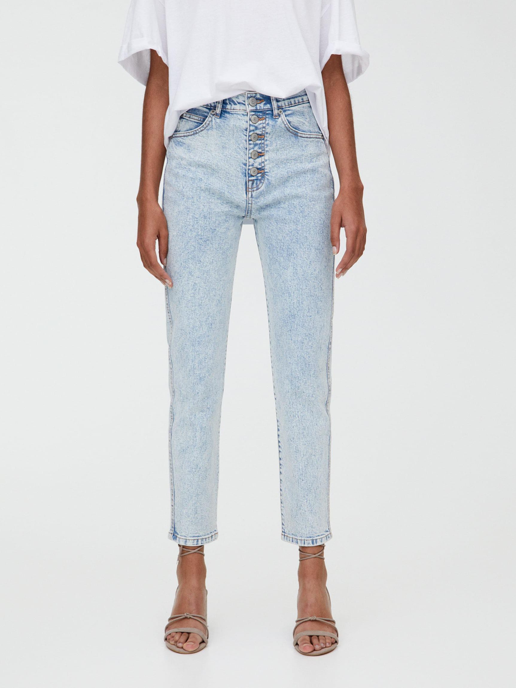 

Джинсы Pull & Bear 9682/302/406-ABCU 42 Синие с белым