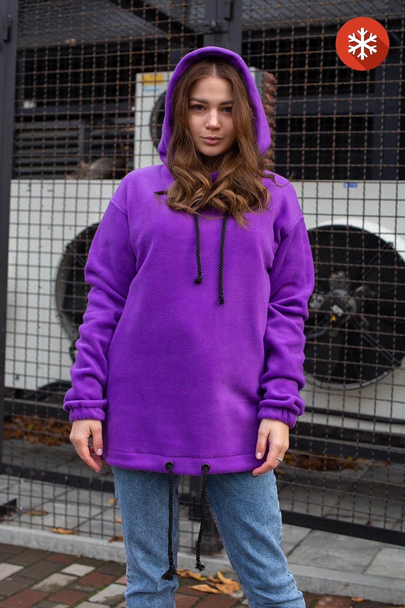 

Флісове Оверcайз Худі Without Teddy Woman  Purple, Флісове Оверcайз Худі Without Teddy Woman XL Purple