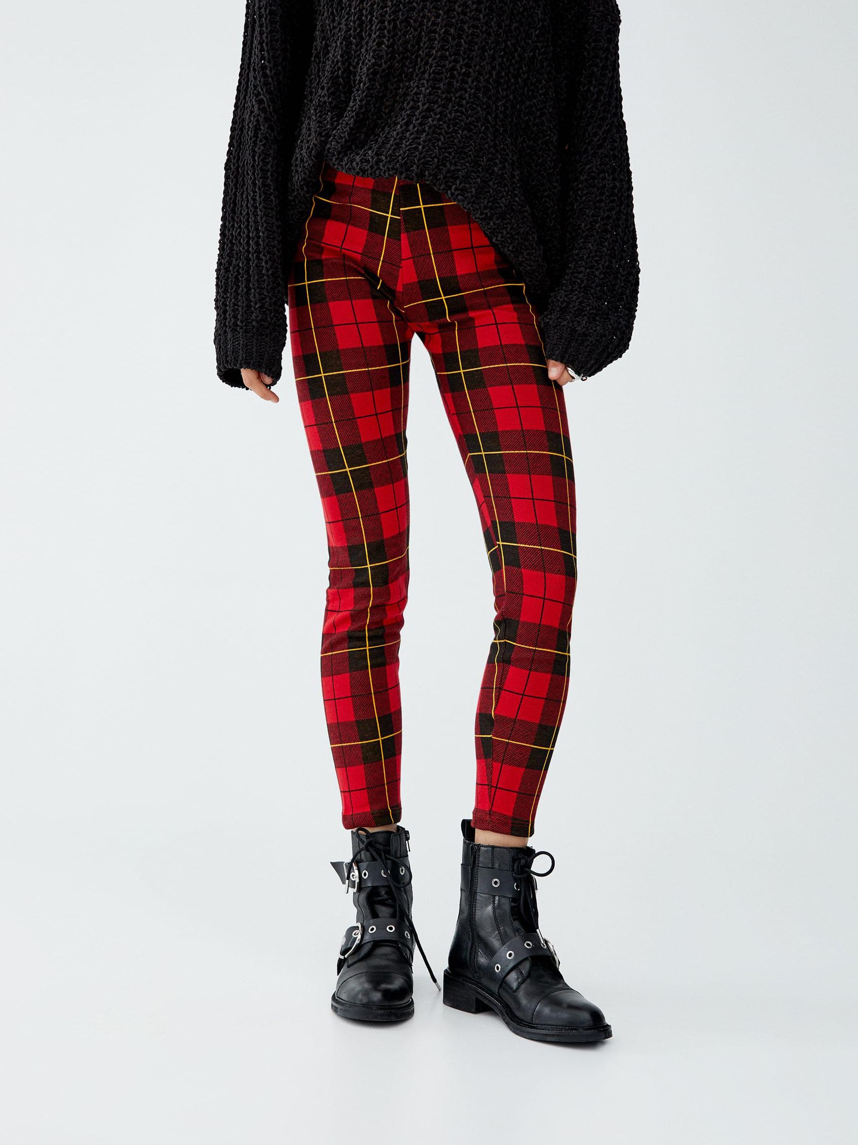 

Лосины Pull & Bear 9687/353/600-ADMP XS Красные с черным