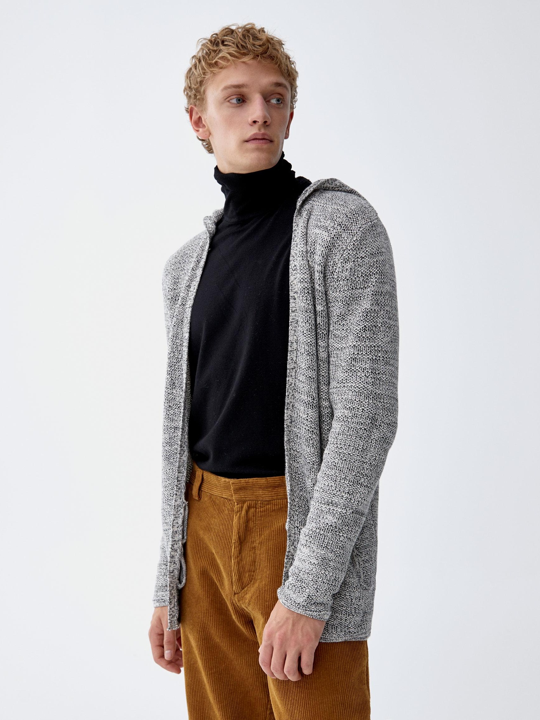 

Кардиган Pull & Bear 9581/502/827-ABBE L Белый-черный