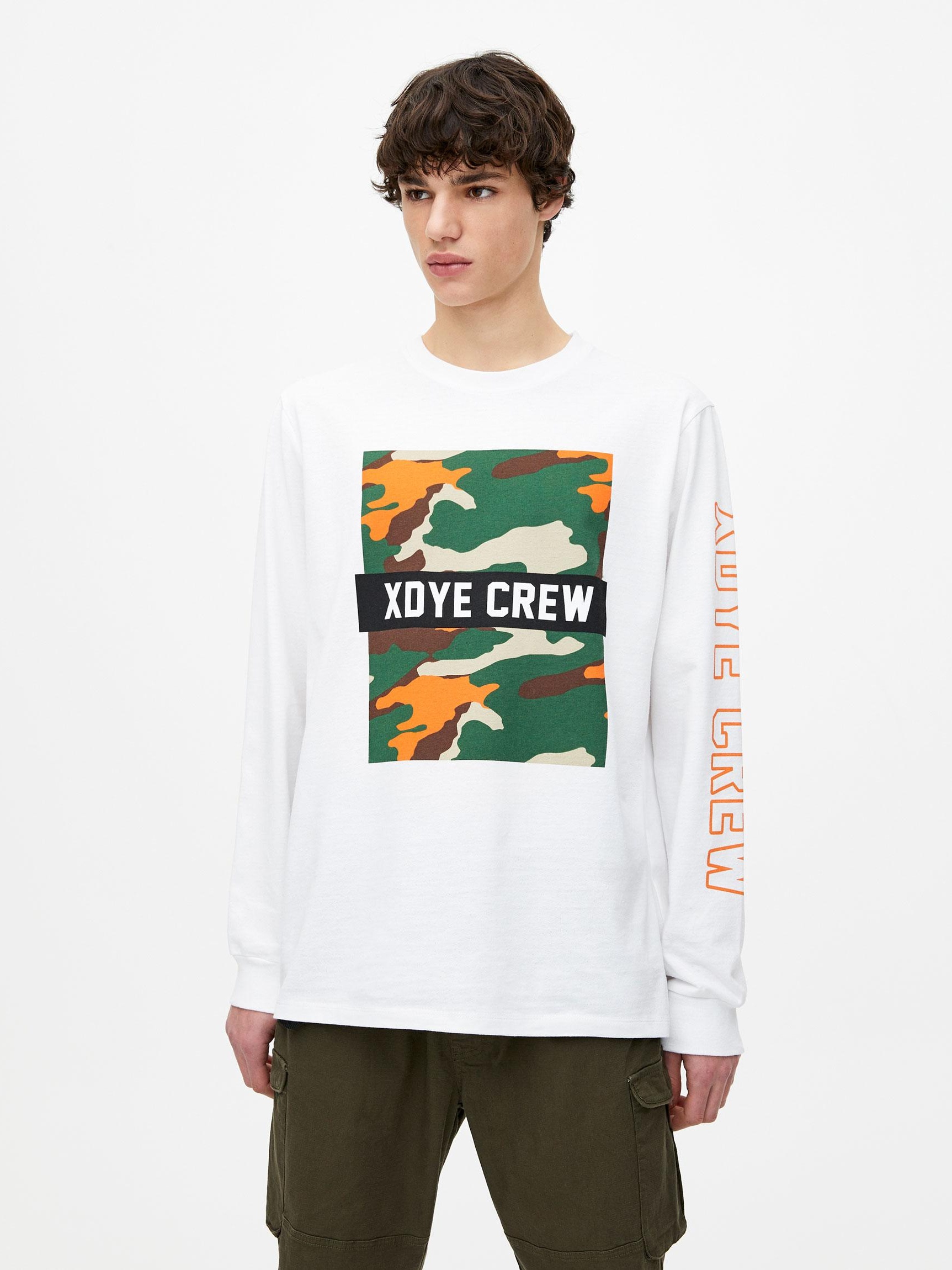 

Лонгслив Pull & Bear 5244/517/250-AAPT L Белый с принтом