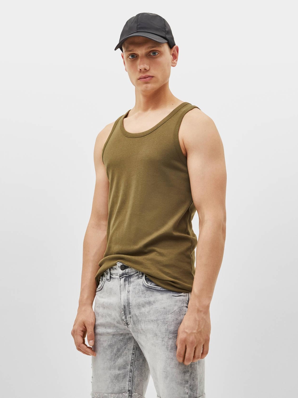 

Майка Bershka 2156/899/515-ACXO S Темно-зеленая