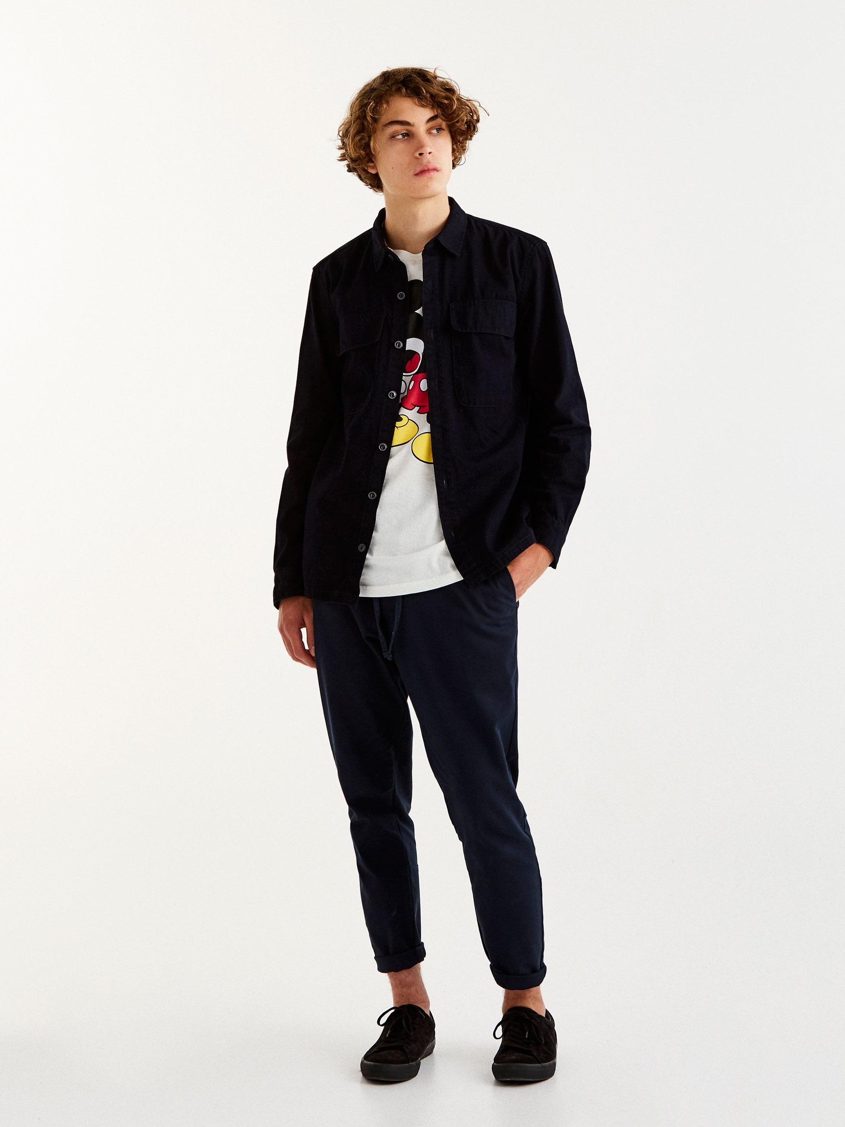 

Рубашка Pull & Bear 9472/538/401-AAQJ S Темно-синяя