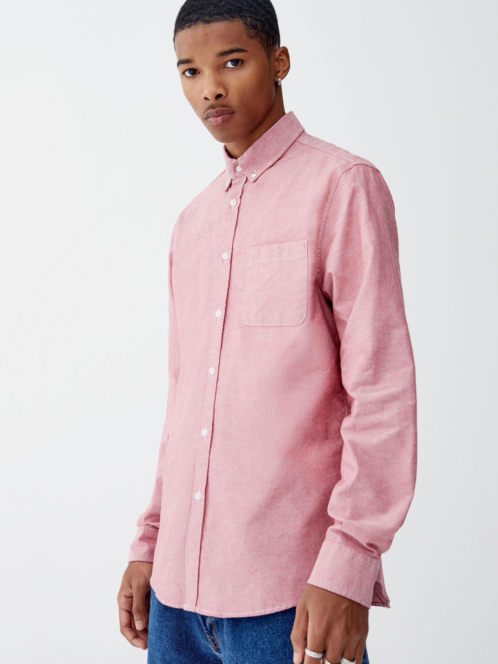

Рубашка Pull & Bear 9471/507/600-ACWG XL Розовая